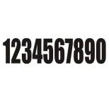 Numbers for side-plates black